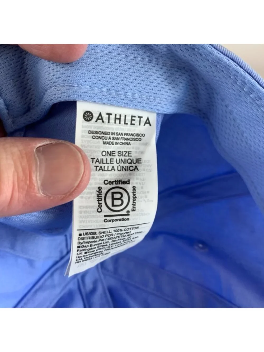 Athleta Womens Blue Relaxed Fit Strapback Adjustable Hat